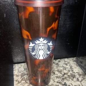 Starbucks Brown and Orange Tumbler